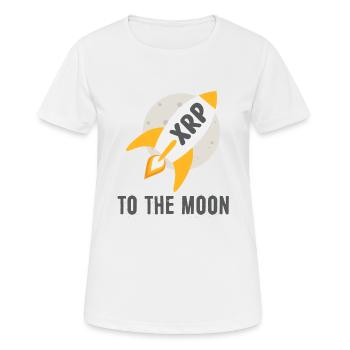 XRP Vers la Lune XRP Ripple Crypto Crypto - T-shirt respirant Femme - blanc - Devant - AI Model Female 172 dark (172cm)