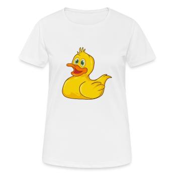 Bathing duck - Women's Breathable T-Shirt - white - Front - AI Model Female 172 dark (172cm)