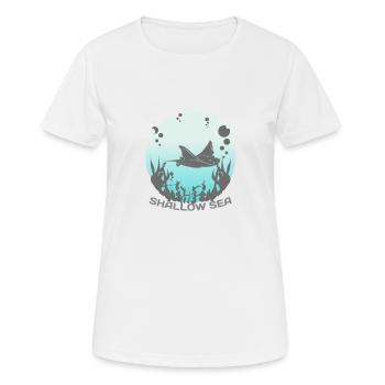 Mer peu profonde - Marine Life Underwater Creatures Sea - T-shirt respirant Femme - blanc - Devant - AI Model Female 172 dark (172cm)