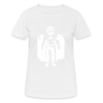 XRP astronaute Ripple Crypto Cryptocurcy - T-shirt respirant Femme - blanc - Devant - AI Model Female 172 dark (172cm)