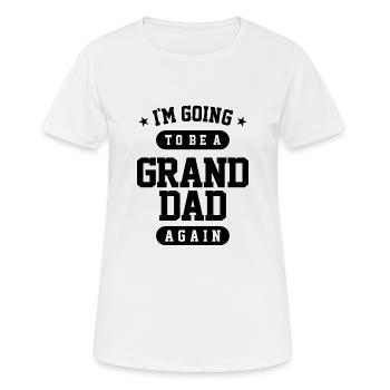 Mens I’m Going To Be a Granddad Again - Grand-père - T-shirt respirant Femme - blanc - Devant - AI Model Female 172 dark (172cm)