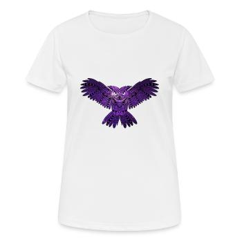 Violet Owl with Universe - Women's Breathable T-Shirt - white - Front - AI Model Female 172 dark (172cm)