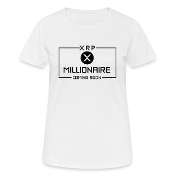 XRP Millionnaire vient Bientôt Ripple XRP Crypto - T-shirt respirant Femme - blanc - Devant - AI Model Female 172 dark (172cm)