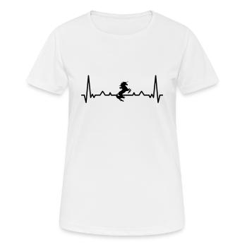 Reiten Pferd Pferdesport Reiterhof Dressurreiten - Frauen T-Shirt atmungsaktiv - Weiß - Vorne - AI Model Female 172 dark (172cm)