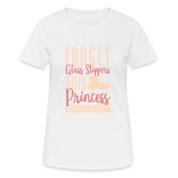 Hiking Girl Princess Loves Boots - T-shirt respirant Femme - blanc - Devant - AI Model Female 172 dark (172cm)
