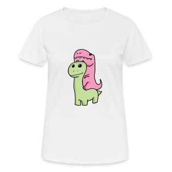 Dinosaurs for children - Women's Breathable T-Shirt - white - Front - AI Model Female 172 dark (172cm)