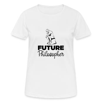 Futur philosophe - T-shirt respirant Femme - blanc - Devant - AI Model Female 172 dark (172cm)
