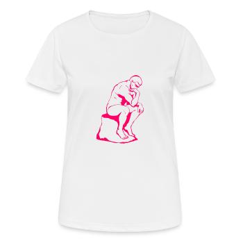Penseur philosophe - T-shirt respirant Femme - blanc - Devant - AI Model Female 172 dark (172cm)