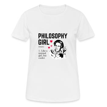 Ragazza filosofia - Maglietta da donna traspirante - bianco - Fronte - AI Model Female 172 dark (172cm)