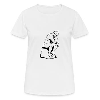 Penseur philosophe - T-shirt respirant Femme - blanc - Devant - AI Model Female 172 dark (172cm)