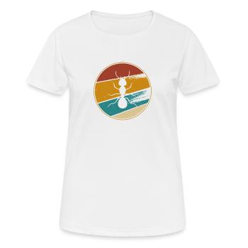 Fourmis colonie de fourmis fourreau de fourmis - T-shirt respirant Femme - blanc - Devant - AI Model Female 172 dark (172cm)