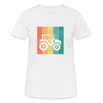 Tractor Tractor Tractor Field Field Tractors Harvest - Women's Breathable T-Shirt - white - Front - AI Model Female 172 dark (172cm)
