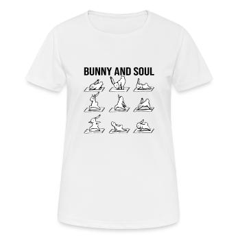 Hasenyoga For Yoga Bunnies - Women's Breathable T-Shirt - white - Front - AI Model Female 172 dark (172cm)