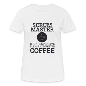 « Scrum Master » | Scrum Master - T-shirt respirant Femme - blanc - Devant - AI Model Female 172 dark (172cm)