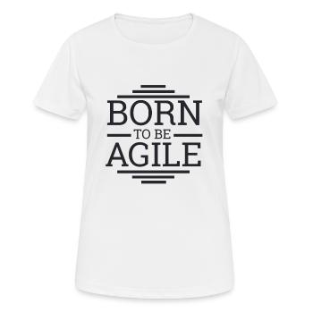 « Scrum Agile » | Scrum Master - T-shirt respirant Femme - blanc - Devant - AI Model Female 172 dark (172cm)