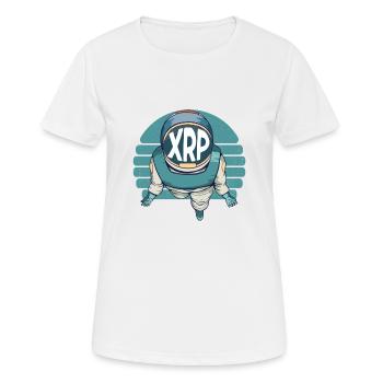 XRP astronaute Ripple Crypto Cryptocurcy - T-shirt respirant Femme - blanc - Devant - AI Model Female 172 dark (172cm)