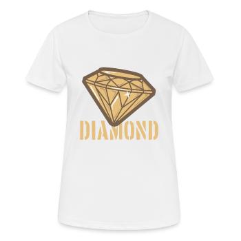 Diamant - Frauen T-Shirt atmungsaktiv - Weiß - Vorne - AI Model Female 172 dark (172cm)
