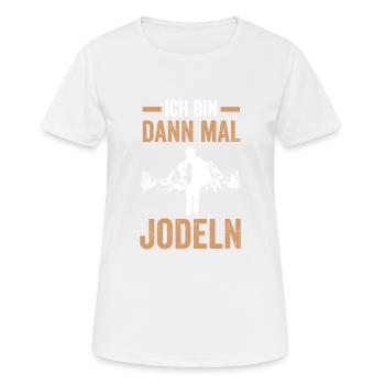 Jodler Jodelgesang Jodel Lied - Frauen T-Shirt atmungsaktiv - Weiß - Vorne - AI Model Female 172 dark (172cm)
