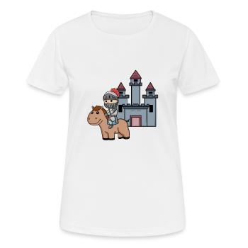 Médiévale Chevalier Château Guerrier - T-shirt respirant Femme - blanc - Devant - AI Model Female 172 dark (172cm)