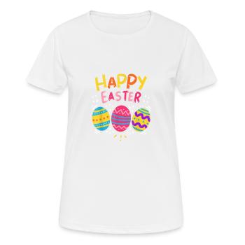 Easter Happy Easter Eggs Happy Easter - Women's Breathable T-Shirt - white - Front - AI Model Female 172 dark (172cm)