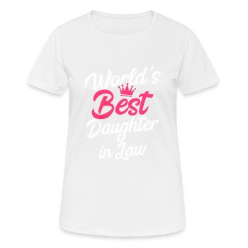 Beste Schwiegertochter - Frauen T-Shirt atmungsaktiv - Weiß - Vorne - AI Model Female 172 dark (172cm)