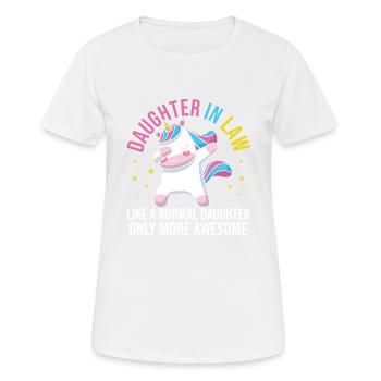 Schwiegertochter Einhorn - Frauen T-Shirt atmungsaktiv - Weiß - Vorne - AI Model Female 172 dark (172cm)