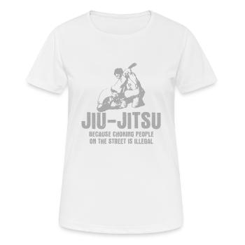 Jiu Jitsu Würfelt Leute Bjj Fighter Kampfkunst - Frauen T-Shirt atmungsaktiv - Weiß - Vorne - AI Model Female 172 dark (172cm)