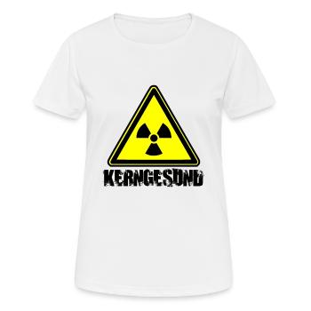 Kerngesund Radioaktiv Strahlung Geschenk Lustig - Frauen T-Shirt atmungsaktiv - Weiß - Vorne - AI Model Female 172 dark (172cm)