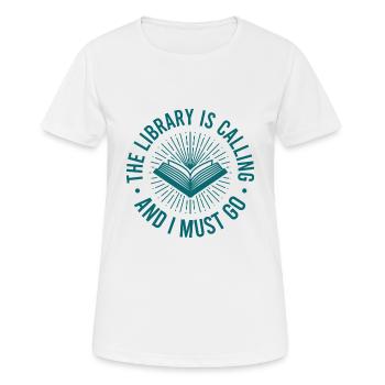 Bibliothek Angestellte Bücherwurm Buchliebhaber - Frauen T-Shirt atmungsaktiv - Weiß - Vorne - AI Model Female 172 dark (172cm)