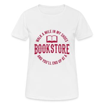 Libraire Bouquin vermisseeux de livres - T-shirt respirant Femme - blanc - Devant - AI Model Female 172 dark (172cm)