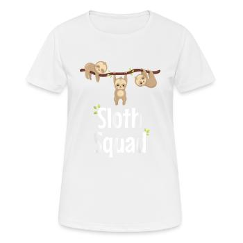 Paresseux Gang Squad - T-shirt respirant Femme - blanc - Devant - AI Model Female 172 dark (172cm)