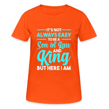 Gendre Cadeau - T-shirt respirant Femme - orange néon - Devant - AI Model Female 172 dark (172cm)