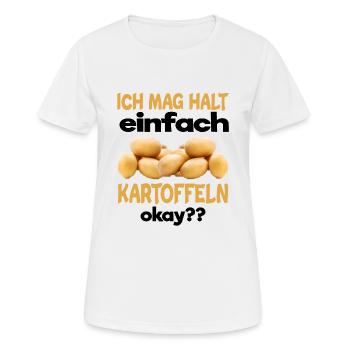 Kartoffel - Frauen T-Shirt atmungsaktiv - Weiß - Vorne - AI Model Female 172 dark (172cm)