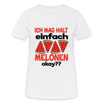 Melone - Frauen T-Shirt atmungsaktiv - Weiß - Vorne - AI Model Female 172 dark (172cm)