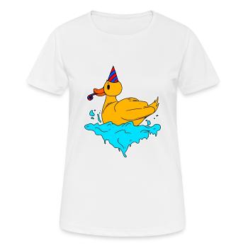 canard en plastique - T-shirt respirant Femme - blanc - Devant - AI Model Female 172 dark (172cm)