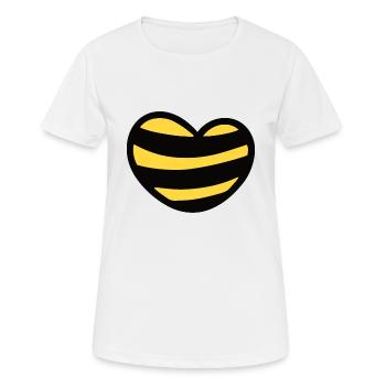 Coeur Abeilles Miel Amers apiculteurs Abeilles Nid d’abeilles - T-shirt respirant Femme - blanc - Devant - AI Model Female 172 dark (172cm)