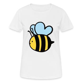 Abeille - T-shirt respirant Femme - blanc - Devant - AI Model Female 172 dark (172cm)