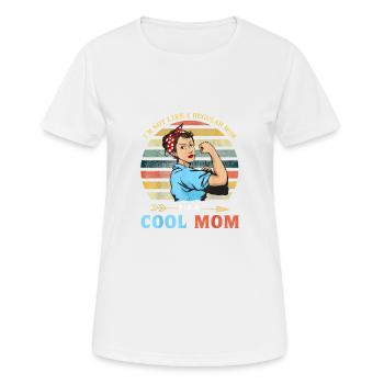 Mothers day mom mom mom cool mom - Women's Breathable T-Shirt - white - Front - AI Model Female 172 dark (172cm)