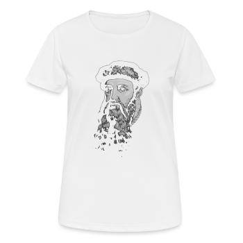 Johannes Gutenberg - T-shirt respirant Femme - blanc - Devant - AI Model Female 172 dark (172cm)