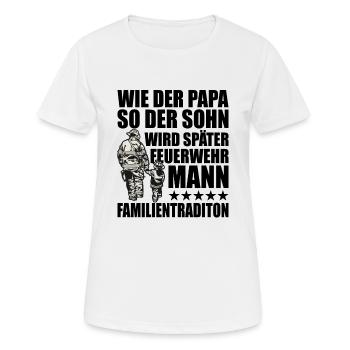 Feuerwehr - Frauen T-Shirt atmungsaktiv - Weiß - Vorne - AI Model Female 172 dark (172cm)