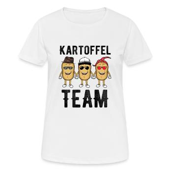 Kartoffel - Frauen T-Shirt atmungsaktiv - Weiß - Vorne - AI Model Female 172 dark (172cm)