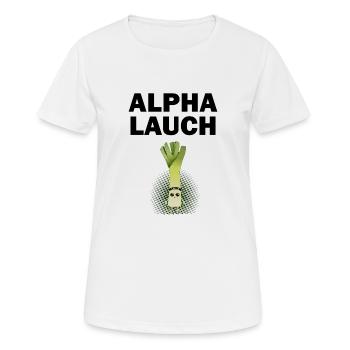 Alpha Lauch - Frauen T-Shirt atmungsaktiv - Weiß - Vorne - AI Model Female 172 dark (172cm)
