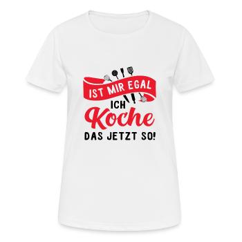 Rigolo de cuisine amateur, cadeau de cuisine - T-shirt respirant Femme - blanc - Devant - AI Model Female 172 dark (172cm)