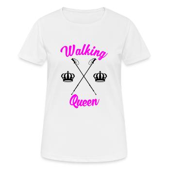 pole walking - Women's Breathable T-Shirt - white - Front - AI Model Female 172 dark (172cm)