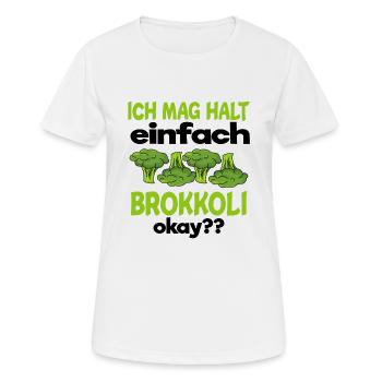 Brokkoli - Frauen T-Shirt atmungsaktiv - Weiß - Vorne - AI Model Female 172 dark (172cm)