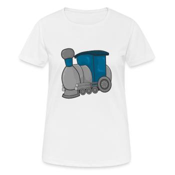 Train locomotive train - T-shirt respirant Femme - blanc - Devant - AI Model Female 172 dark (172cm)