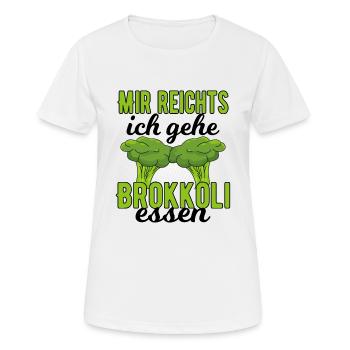 Brokkoli - Frauen T-Shirt atmungsaktiv - Weiß - Vorne - AI Model Female 172 dark (172cm)