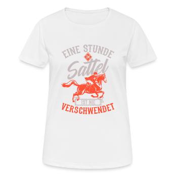Pferde Spruch Pferdeliebhaber Pferdesprüche - Frauen T-Shirt atmungsaktiv - Weiß - Vorne - AI Model Female 172 dark (172cm)