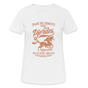 Pferde Spruch Pferdeliebhaber Pferdesprüche - Frauen T-Shirt atmungsaktiv - Weiß - Vorne - AI Model Female 172 dark (172cm)