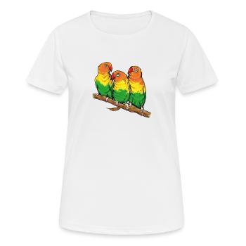 Agapronid house bird pet for bird keeper - Women's Breathable T-Shirt - white - Front - AI Model Female 172 dark (172cm)